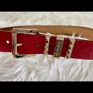 Michale Kors Ostrich Leather Belt